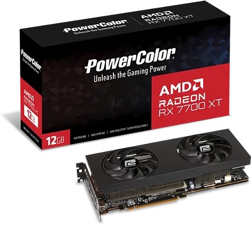 Karta graficzna POWERCOLOR Radeon RX 7700 XT 12GB GDDR6 (RX7700XT 12G-P) 1