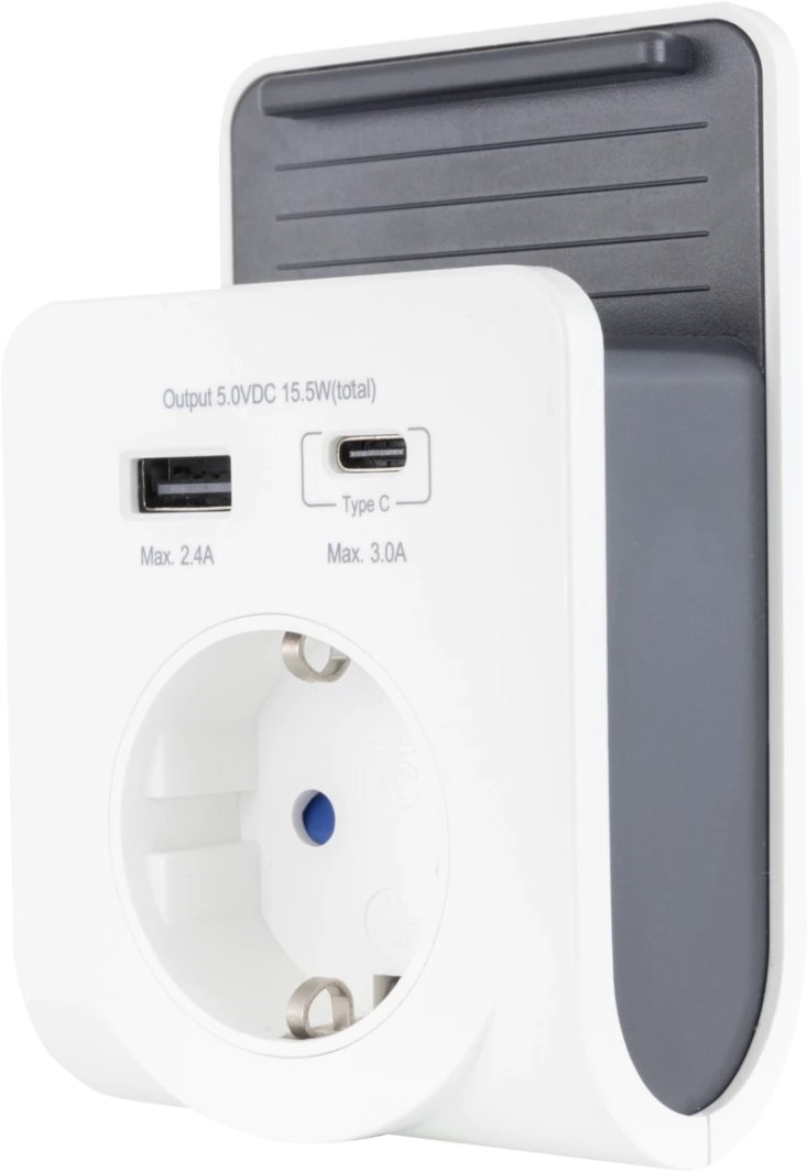 REV USB Ladegerät mit 240V Steck Dose plus USB-A&C     0020770112 1