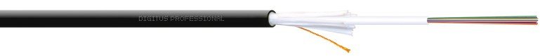 Kabel światłowodowy uniwersalny DIGITUS 12 wł. OM4 50/125, B2ca, LSOH, 1500N, czarny, A/I-DQ(ZN)BH 1