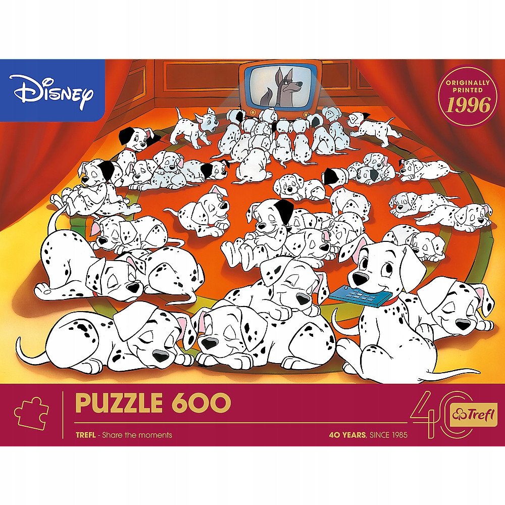 Trefl Puzzle Disney - 40-lecie Trefl - 101 Dalmatyńczyków 600