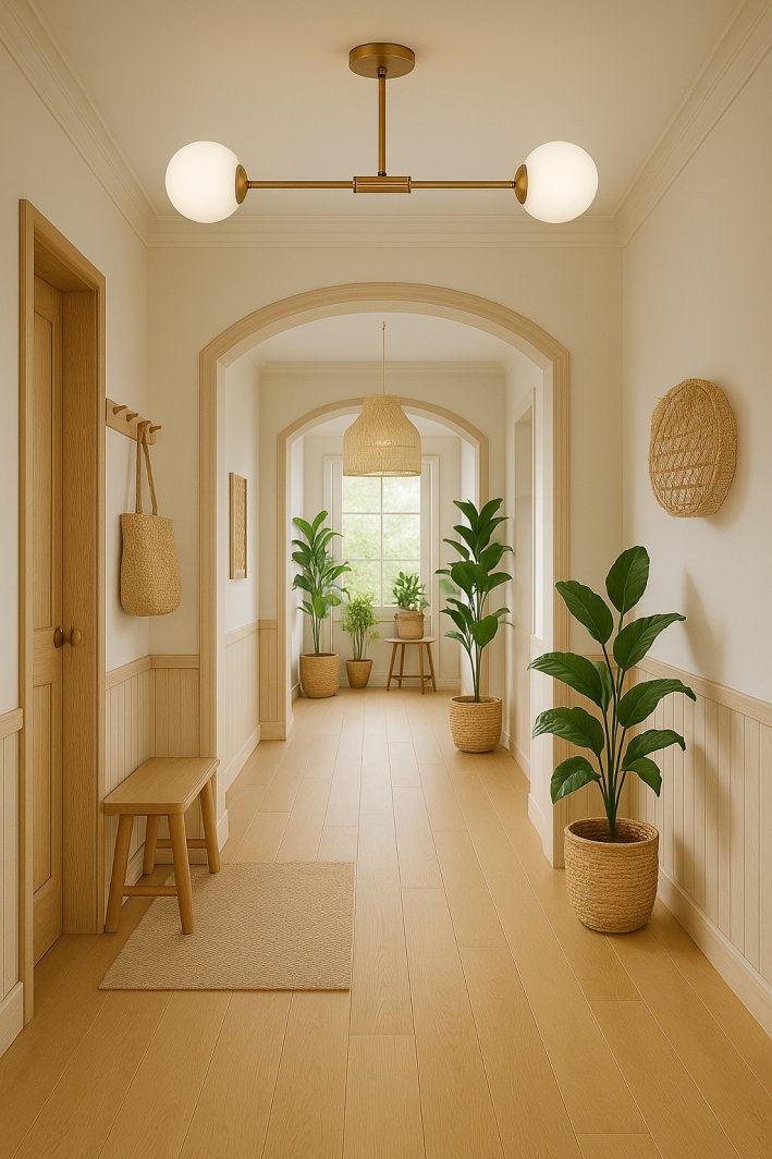 Nowoczesna lampa do korytarza, pokoju z patynowanym wykończeniem