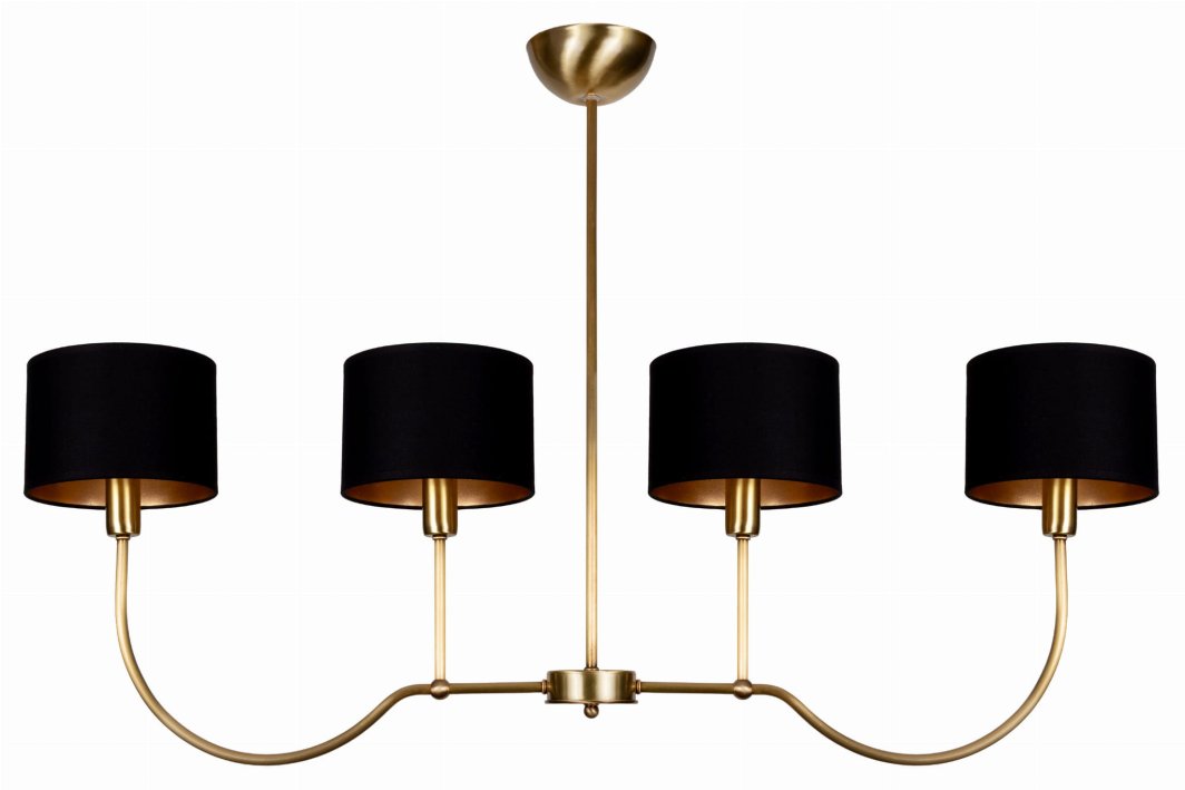 Lampa wisząca 4-punktowa z mosiadzu w stylu Modern Farmhouse