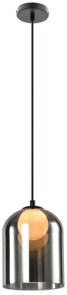 Klea lampa sufitowa czarny 1x15W G9 klosz dymiony+biały