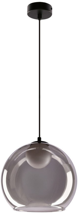 Brin lampa sufitowa czarny 1x15W G9 klosz dymiony+biały