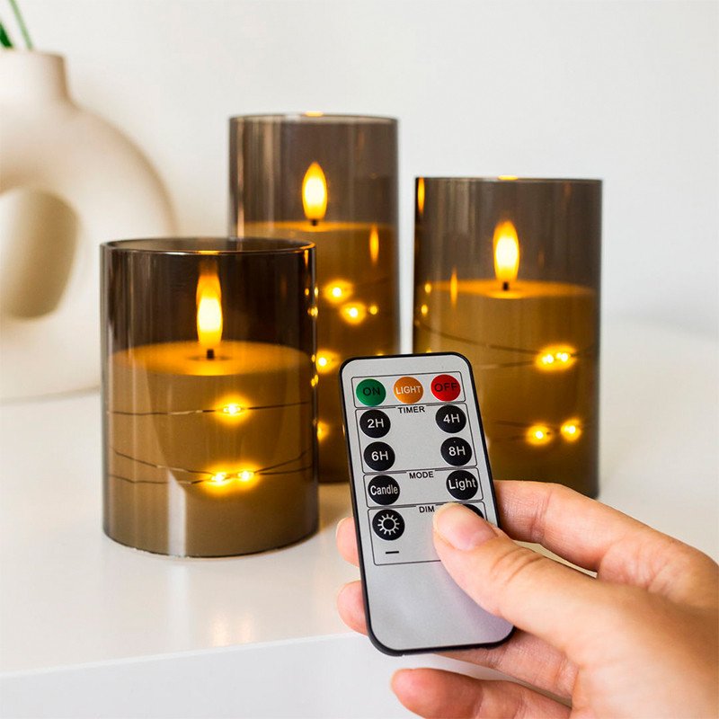 OlsenHome - LED Lys I Glas - 3 Pak 1