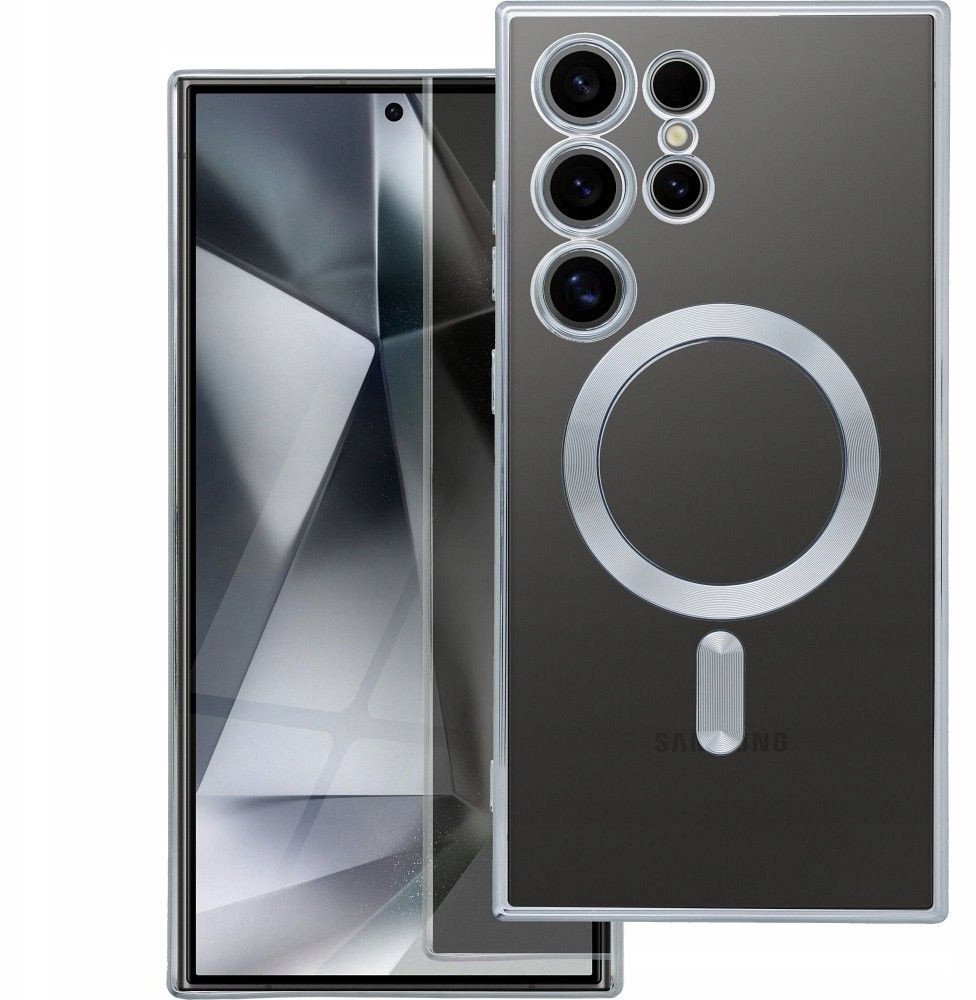 Futerał ELECTRO MAG COVER kompatybilny z MagSafe do SAMSUNG S25 Ultra srebrny