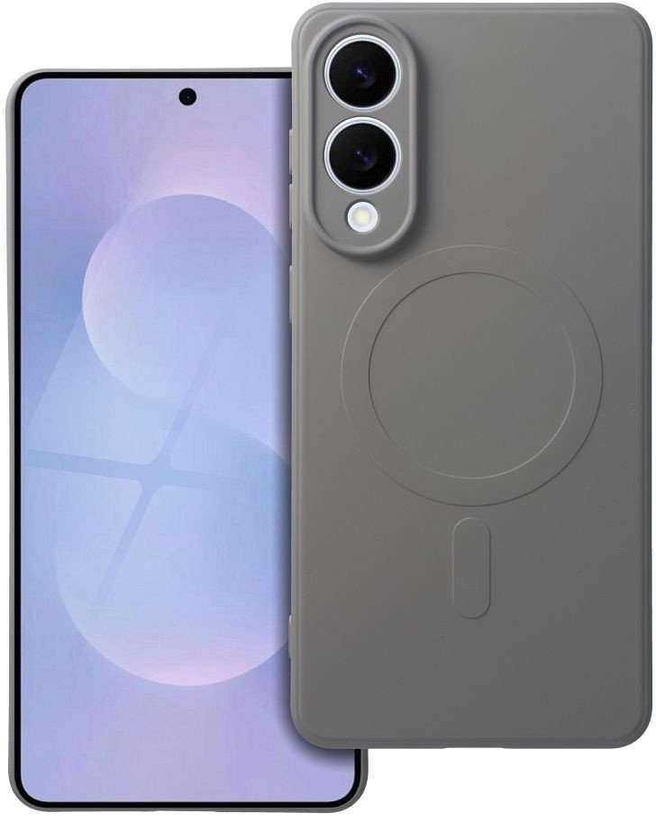 Futerał LEATHER MAG COVER kompatybilny z MagSafe do SAMSUNG S25 ULTRA szary