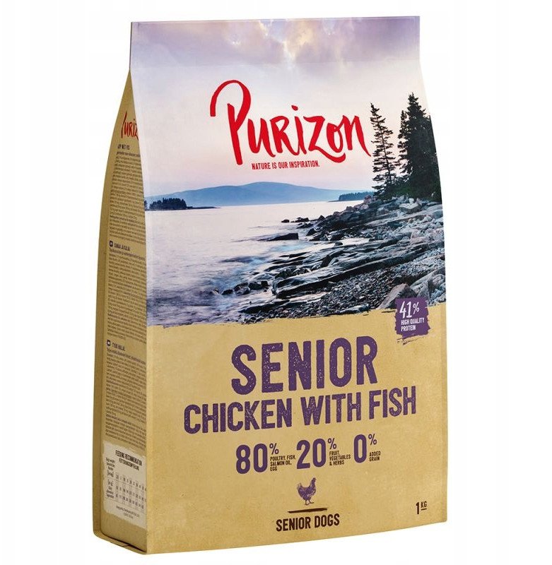 Sucha karma Purizon Senior, kurczak i ryba, bez zbóż 12kg 1
