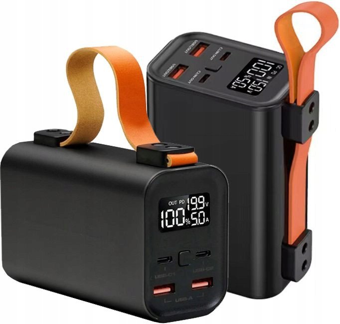 POWERBANK 100W SUPER SZYBKIE ŁADOWANIE 30000mAh AMPER WOLT DO LAPTOPA 2xPD 1
