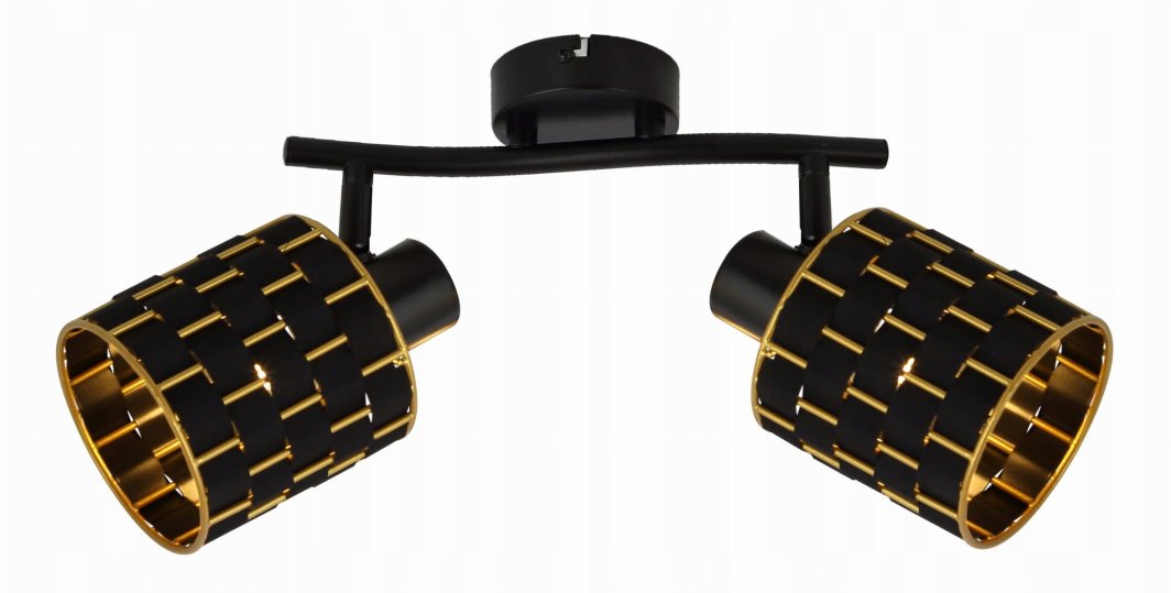 Reality Thiago 838402-02 listwa plafon lampa sufitowa spot 2x40W E14 płomienna czarna 1