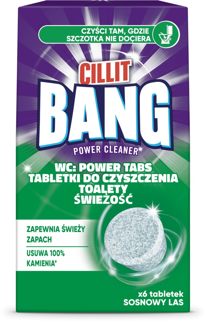 TABLETKI DO CZYSZCZENIA TOALETY CILLIT BANG A6 SOSNOWY LAS 1