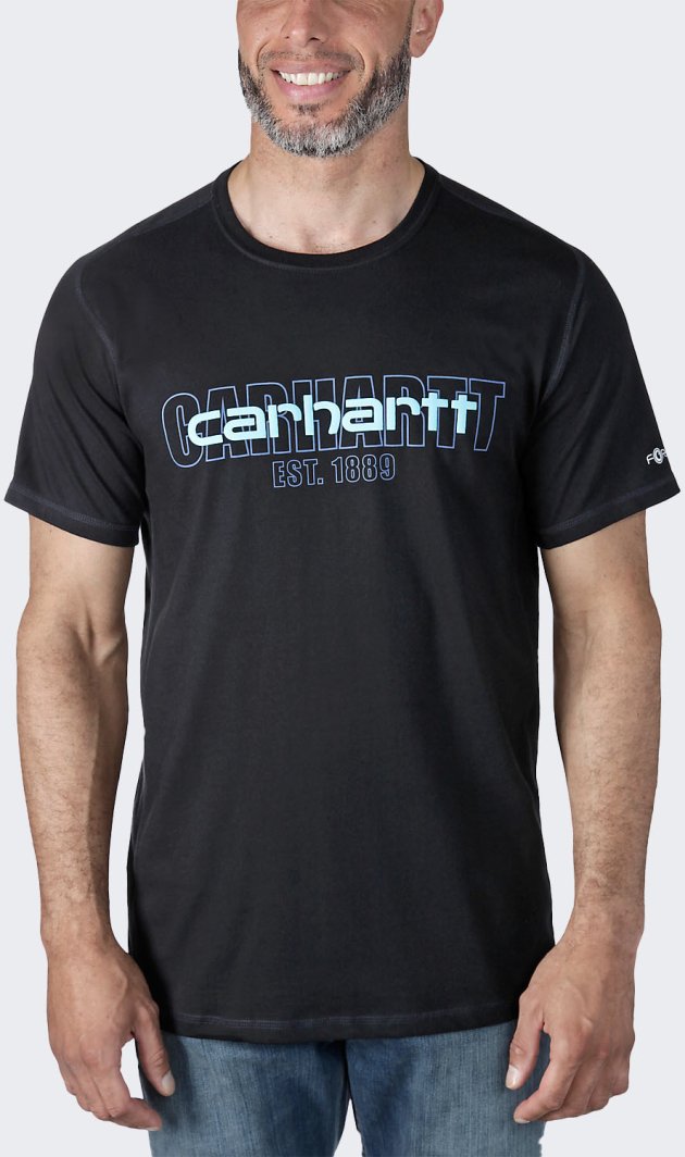 Koszulka Carhartt Force Mid Logo Graphic Black 1