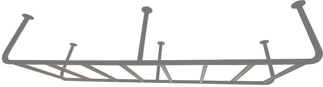 Drabinka gimnastyczna sufitowa SLIM szara | metalowa | 200x40 cm | 100 kg 1