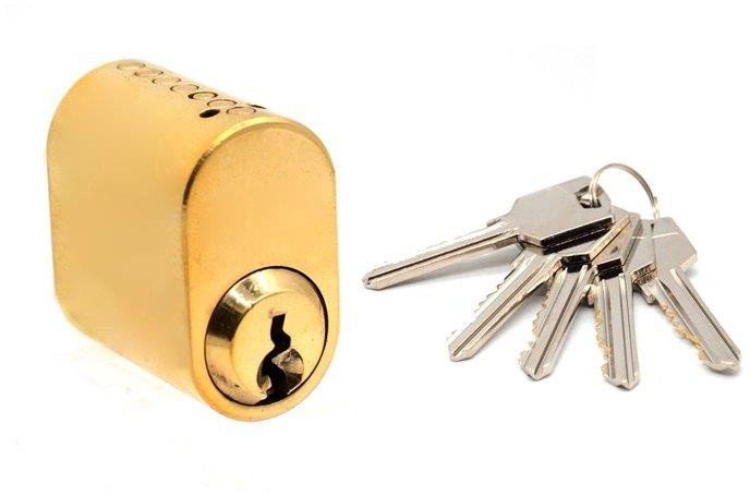 SCAND TYPE OVAL CYLINDER 32MM BRASS 5K 1