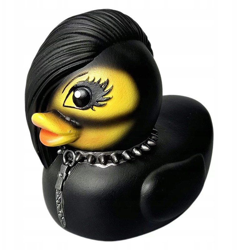 Kaczka KĄPIELOWA GOTHIC duck HEAVY METAL Bondage GIRL Czarna WANNY PREZENT 1