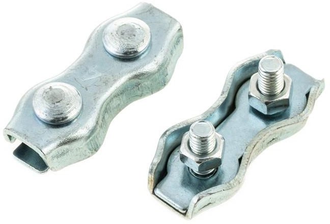 PLANE DOUBLE ROPE CLIPS 4MM 2PCS 1