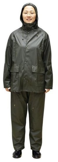 PU RAIN SET WS2U00G SIZE 3XL OLIVE GREEN 1