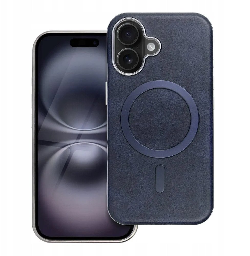 Futerał GENTLEMAN MAG COVER kompatybilny z MagSafe do IPHONE 13 granatowy 1