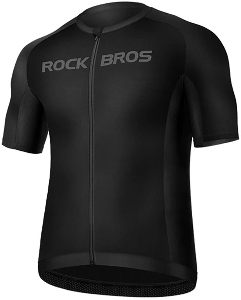 Koszulka rowerowa rozpinana z krótkim rękawem XXXL - czarna 1