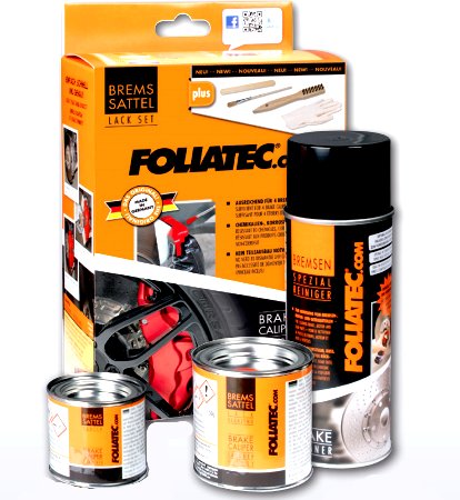 Zestaw do malowania Foliatec 2160 RACING Zaciski Hamulcowe 3 Części Czerwony 1