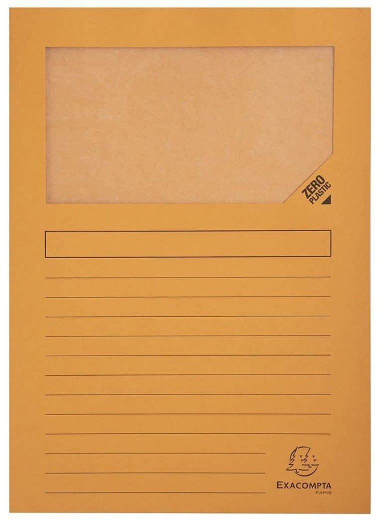 Set of Subfolders Exacompta Forever Pomarańczowy A4 Przezroczyste okno 100 Części 1