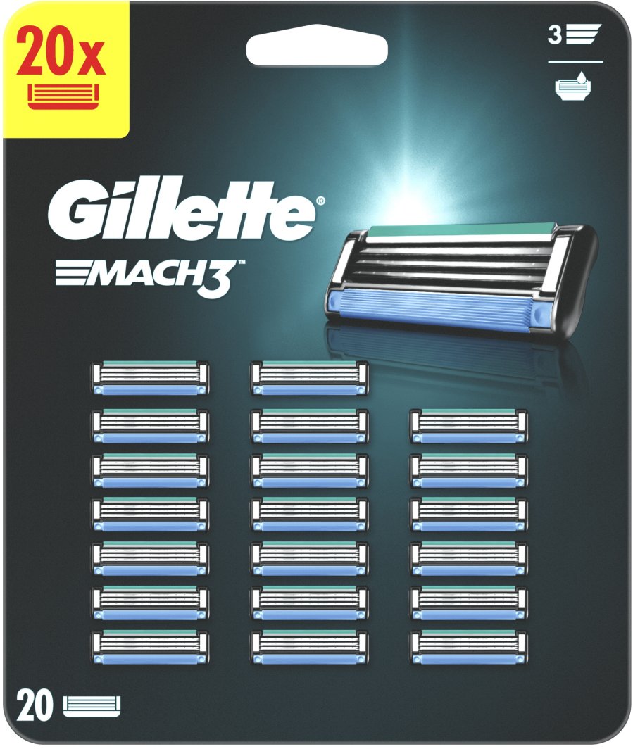 Gillette Mach3 Wkłady do maszynki do golenia dla mężczyzn, 20 sztuk 1