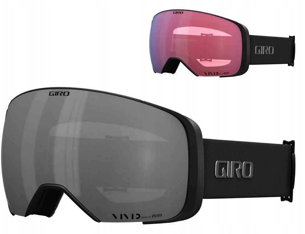Gogle zimowe GIRO COMP BLACK WHITE INDICATOR (Szyba lustrzana kolorowa VIVID-Carl Zeiss ONYX 08-18% VLT S3 + Szyba lustrzana kolorowa VIVID-Carl Zeiss INFRARED 50% S1) (NEW 2024/2025) 1