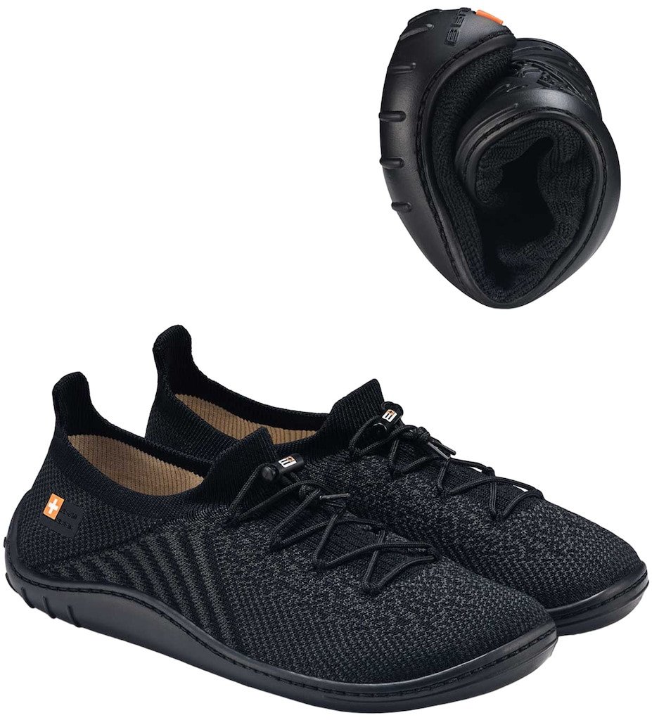 SH5004W Buty damskie barefoot merino czarny/czarny 41