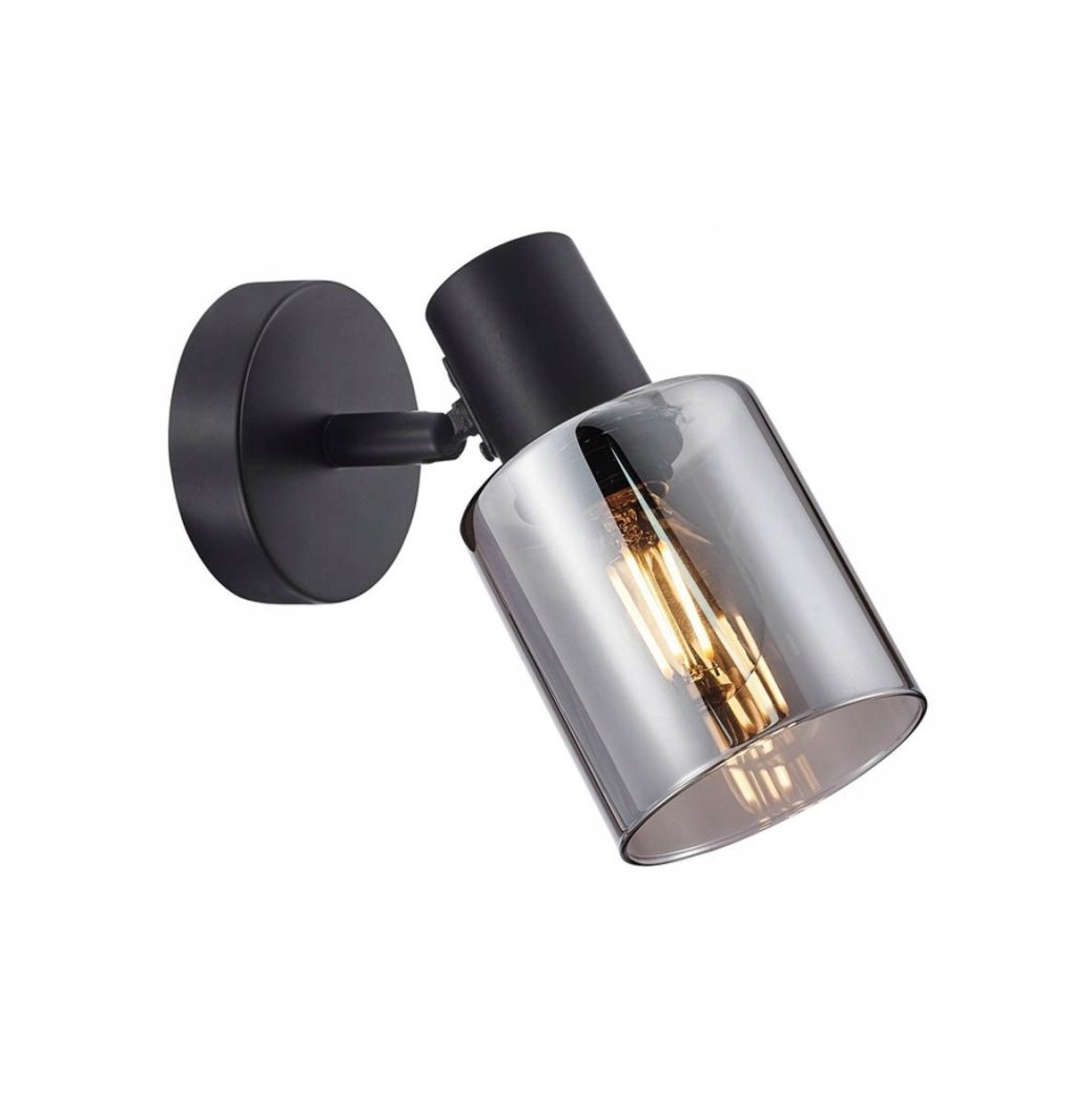 Italux Santia SPL-65342-1-BK-SG kinkiet lampa ścienna 1x40W E14 dymiony/czarny 1