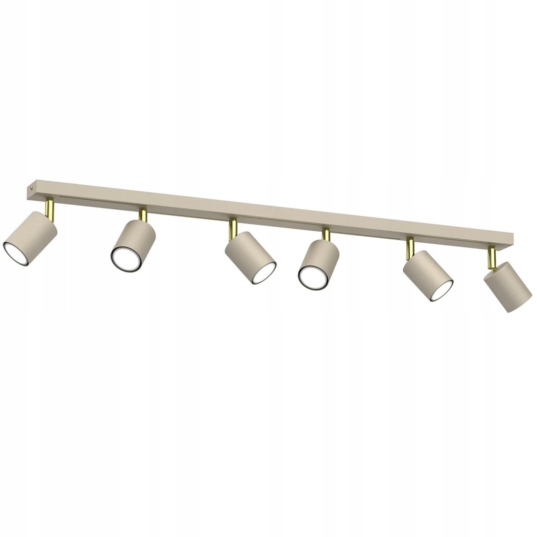 Luminex Striper 4599 listwa plafon lampa sufitowa 6x8W GU10 beżowy/złoty 1