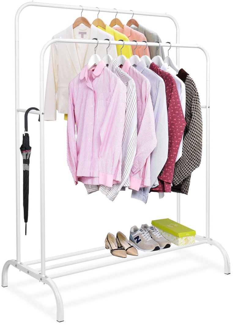 Wieszak do garderoby podwójny BENI biały 1