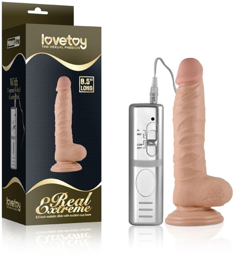 WIBRATOR 8.5" REAL EXTREME VIBRATING DILDO 1
