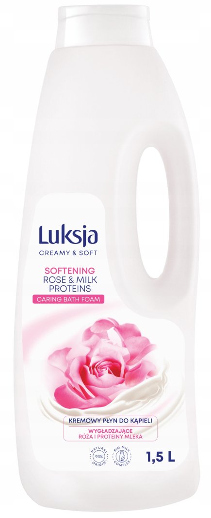 LUKSJA Creamy & Soft Kremowy Płyn do kąpieli Softening - Rose & Protein Milk 1500 ml 1