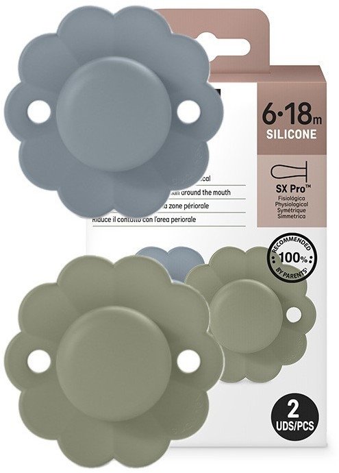 SUAVINEX - 308408-SMOCZEK FIZJOLOGICZNY   SX PRO SILIKONOWY 2SZT/6-18M/LAKE-GREEN/WONDER 1