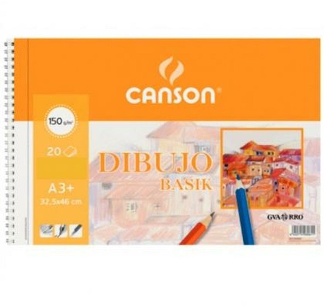 Drawing pad Canson Basik Gładki Mikroperforowany 150 g 20 Kartki 10 Sztuk Spirala (32,5 x 46 cm) 1