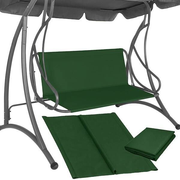 Materiał na siedzisko huśtawki ogrodowej 110 x 90 cm tkanina wodoodporna, ciemnozielona UNIWERSALNY 1