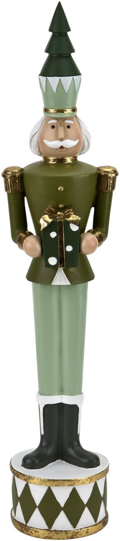 Figurka świąteczna Dziadek do orzechów z prezentem