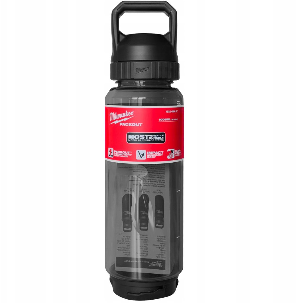 MILWAUKEE PACKOUT BUTELKA PLASTIKOWA 1005ml CZARNA 1