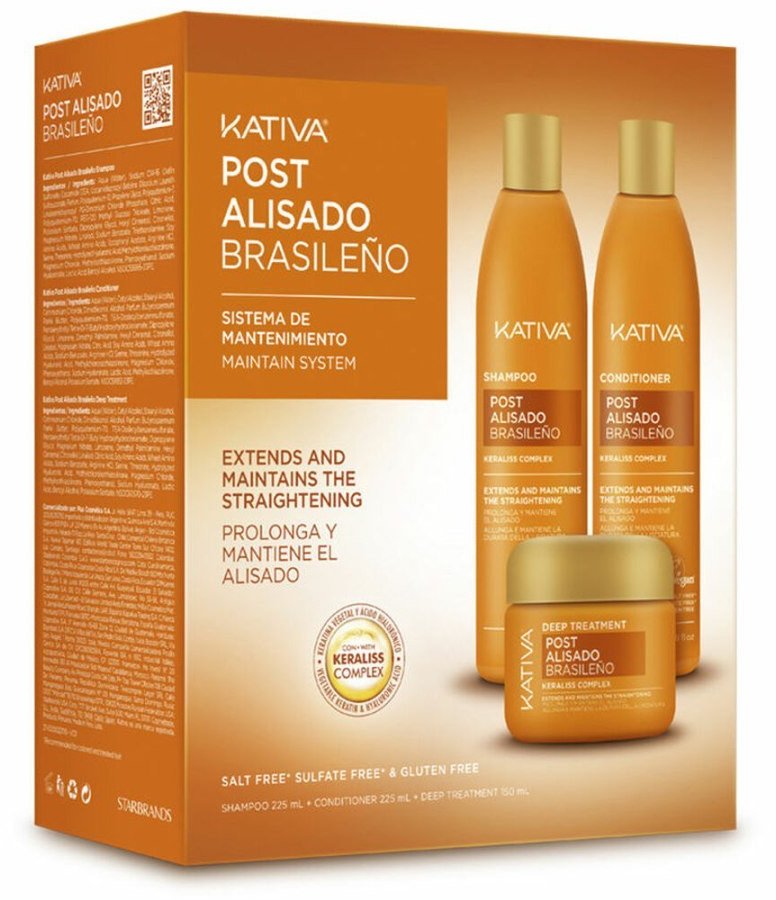 Zabieg do prostowania włosów Kativa KERATIN EXPRESS 2 Części 1