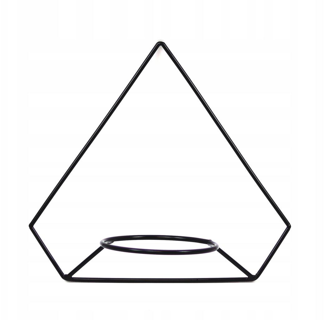 Kwietnik Metalowy Ścienny 38/42cm czarny PENTAGONO KWS-718