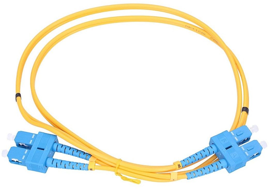 Extralink EX.14008 kabel optyczny 20 m 2x SC FTTH G.652D Żółty