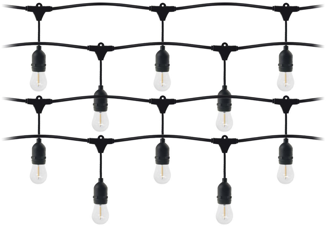 Zestaw girlanda oświetleniowa -1 sznur 20m (20 opraw) + 20 żarówek LED 1W E27, 3000K - ciepła + 1 żarówka gratis! 1