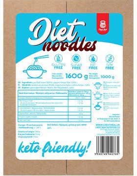Cheat Meal Nutrition Diet Noodles - 1600g (1000g netto) - Makaron Konjac 1