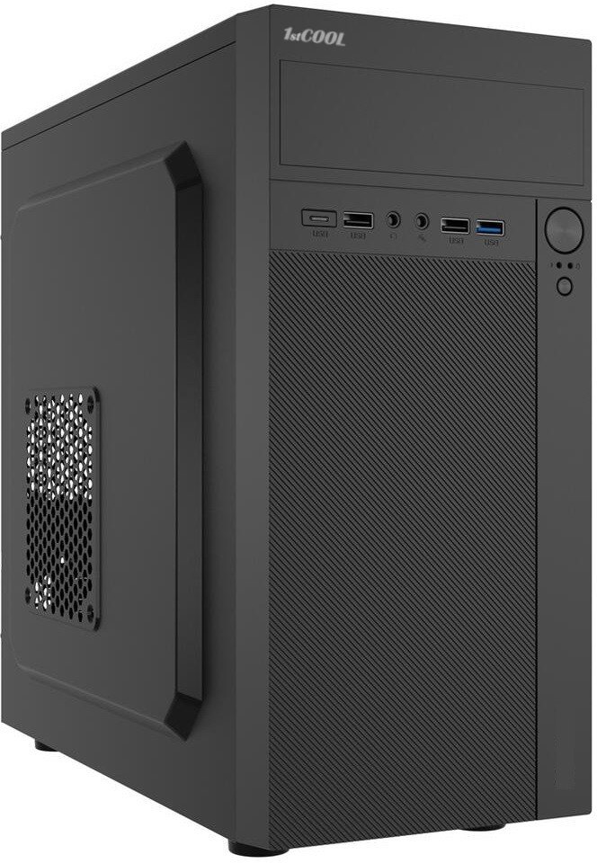 1stCOOL skříň STEP Premium, micro tower, AU, USB 3.0, USB-C, 1x 120mm + 1x 80mm Fan, černá 1