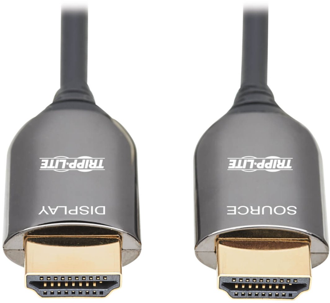 EATON TRIPPLITE 8K HDMI Plenum-Rated Fiber Active Optical Cable AOC 8K UHD 60Hz HDR M/M Black 20m 1