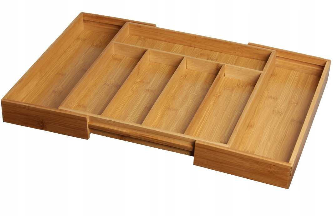 WKŁAD / ORGANIZER DO SZUFLADY NA SZTUĆCE ROZSUWANY 52/31x31cm KRISBERG KS-2546 1