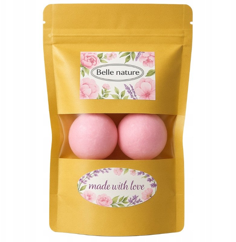 BELLE NATURE Musujące Kule do kąpieli - Wiosenne Kwiaty 1op.-(6x50g) 1