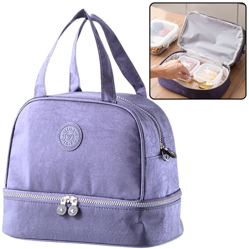 Torba Termiczna Izolacyjna Śniadaniowa Pas z Regulacją Fioletowa 27cm 1