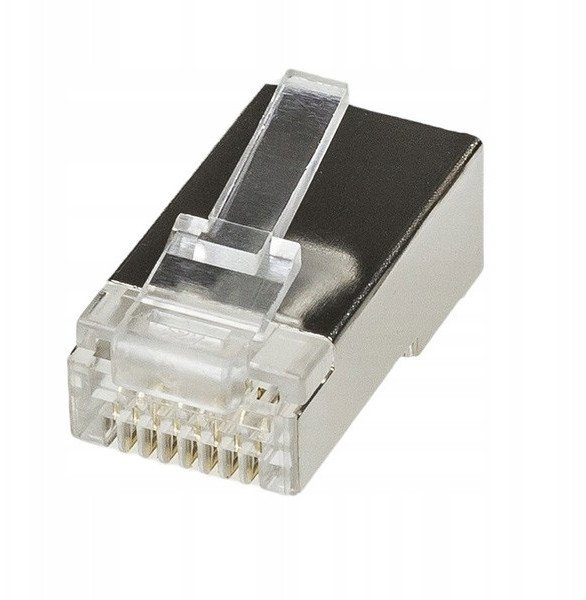 Wtyk modularny WM8p8c (RJ-45), kat.6A, na przewód okrągły, linkę, ekranowane 1