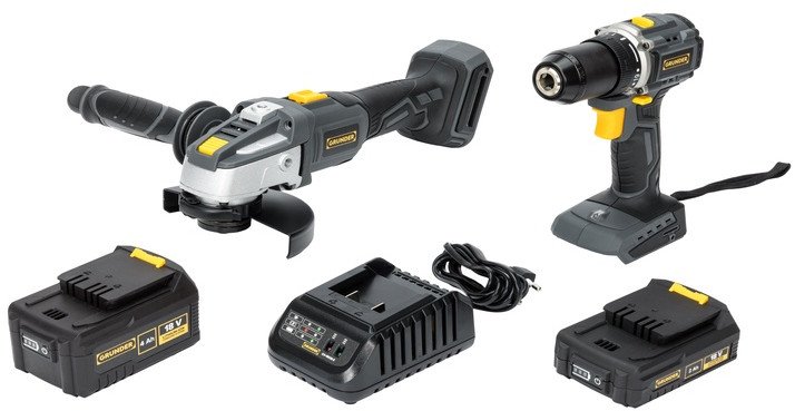 TOOL SET CD-B0A18 AG-B0118E 18V BL 2+4AH 1